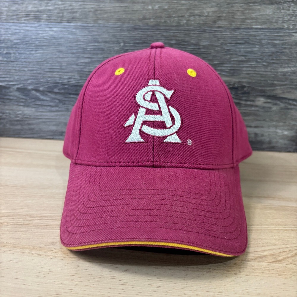 Arizona State Sun Devils Hat Cap Strap Back Maroon Adjustable‎ NCAA